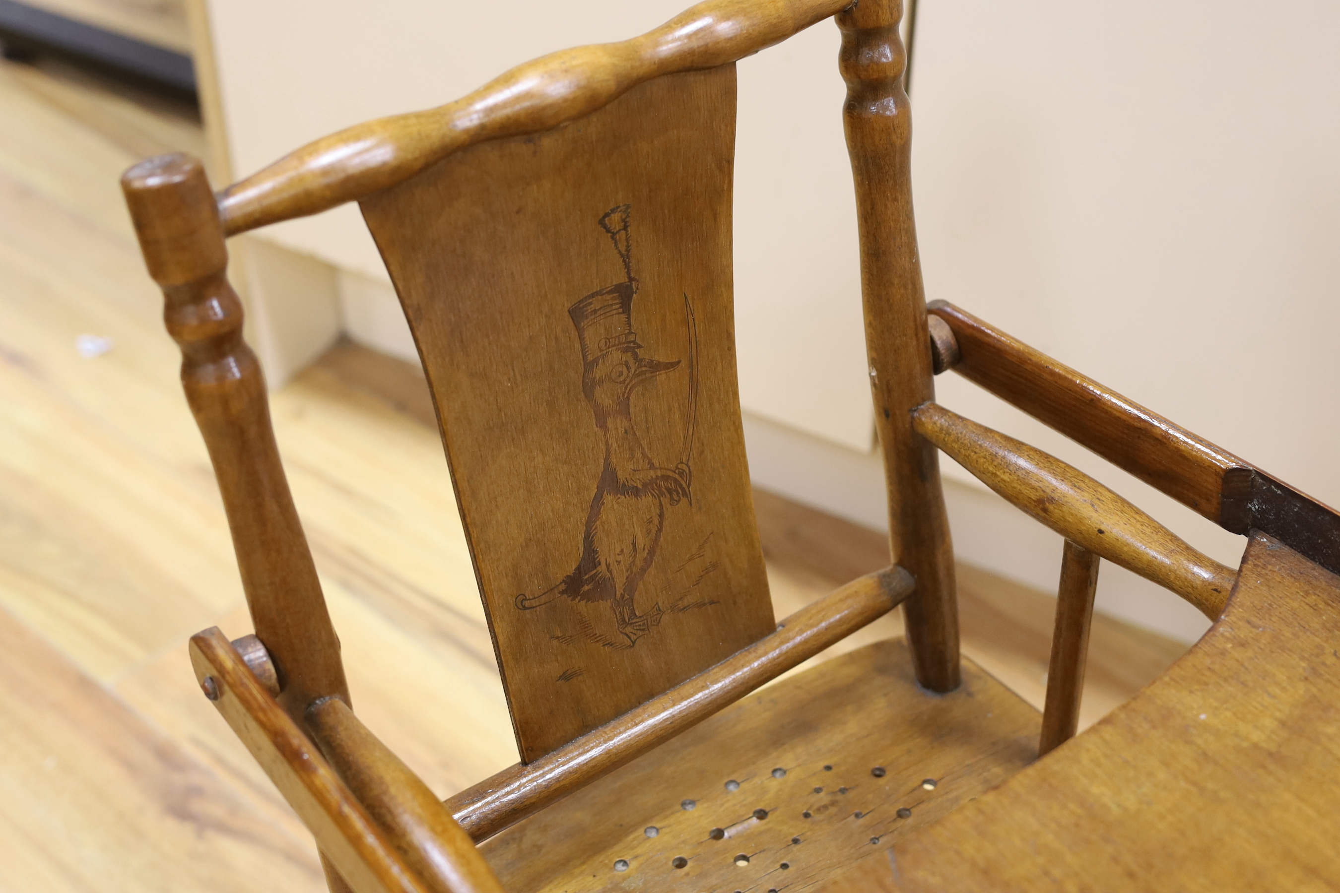 An Edwardian high chair/push chair